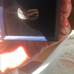 Black and white diamond ring  size 71/2